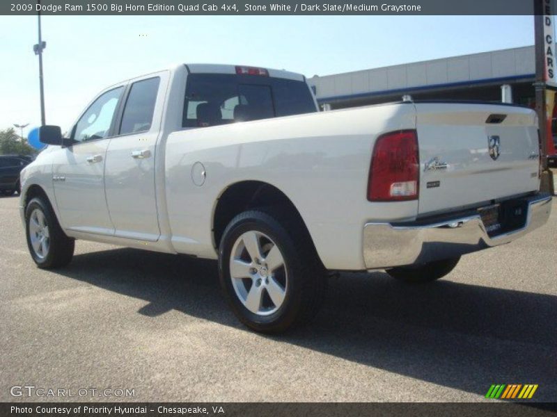 Stone White / Dark Slate/Medium Graystone 2009 Dodge Ram 1500 Big Horn Edition Quad Cab 4x4