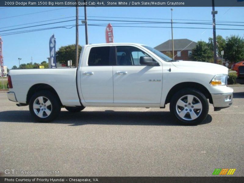 Stone White / Dark Slate/Medium Graystone 2009 Dodge Ram 1500 Big Horn Edition Quad Cab 4x4