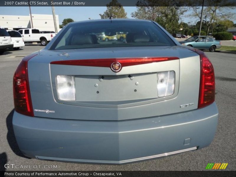 Sunset Blue / Ebony 2007 Cadillac CTS Sedan
