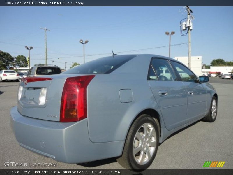 Sunset Blue / Ebony 2007 Cadillac CTS Sedan