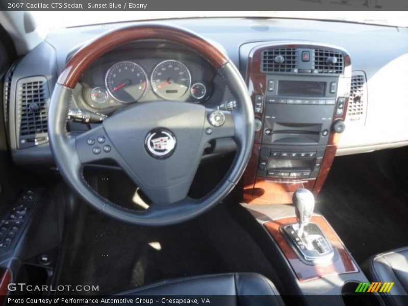 Sunset Blue / Ebony 2007 Cadillac CTS Sedan