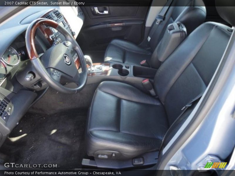 Sunset Blue / Ebony 2007 Cadillac CTS Sedan