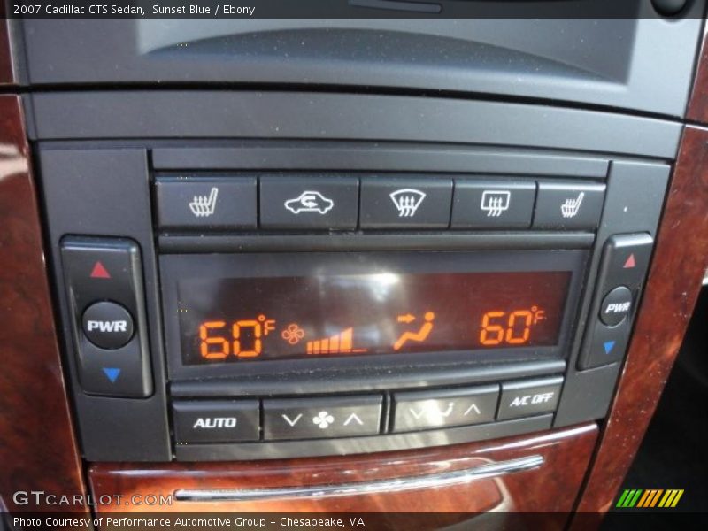Sunset Blue / Ebony 2007 Cadillac CTS Sedan