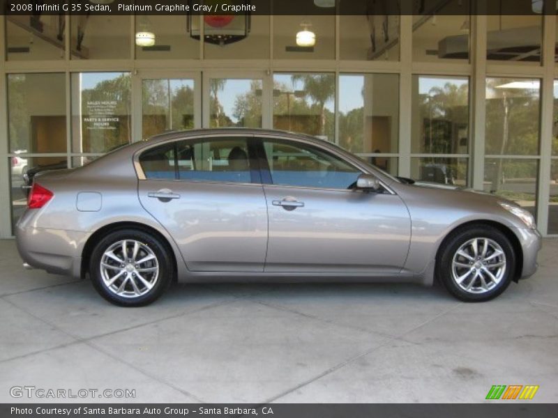 Platinum Graphite Gray / Graphite 2008 Infiniti G 35 Sedan