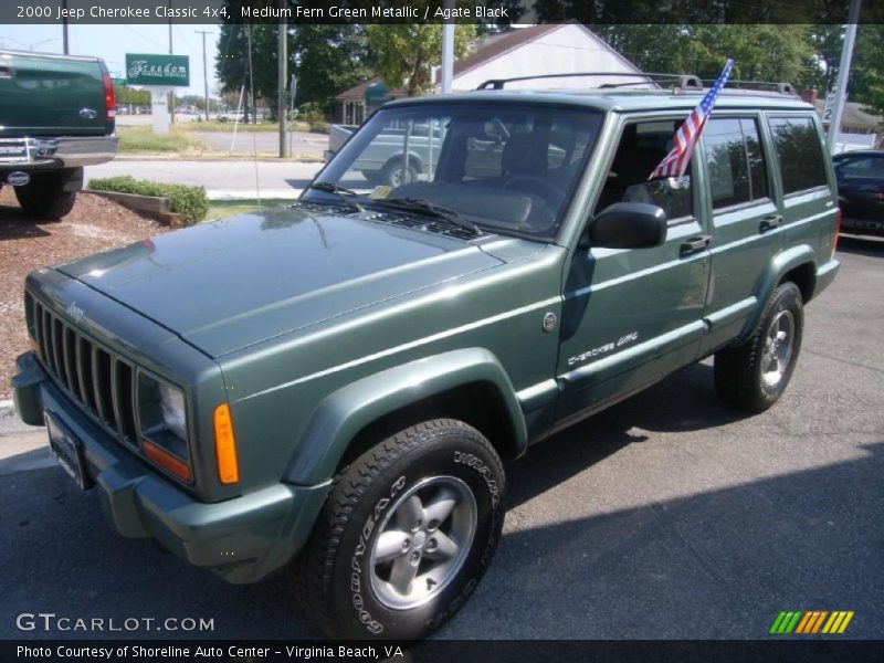 Medium Fern Green Metallic / Agate Black 2000 Jeep Cherokee Classic 4x4