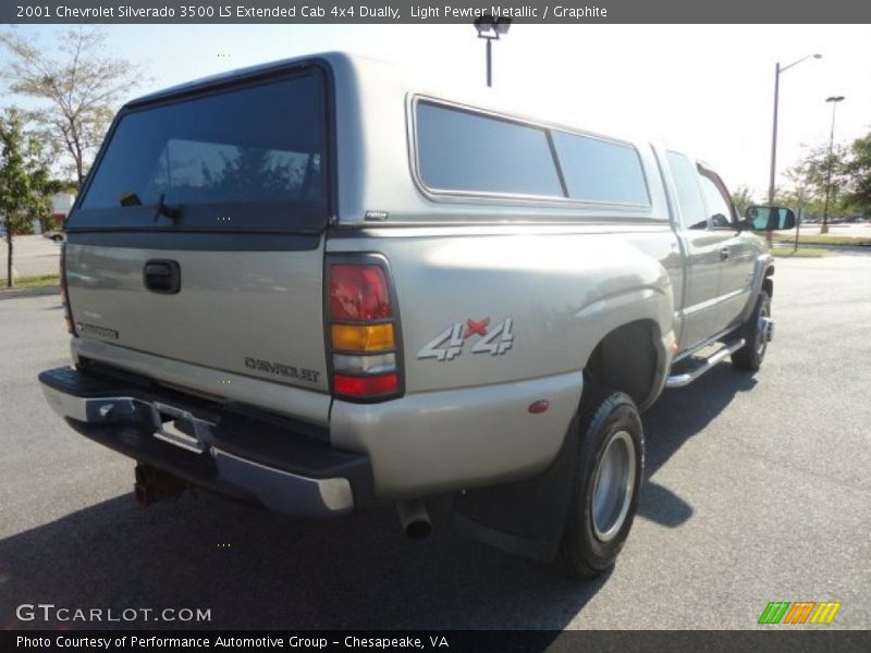 Light Pewter Metallic / Graphite 2001 Chevrolet Silverado 3500 LS Extended Cab 4x4 Dually