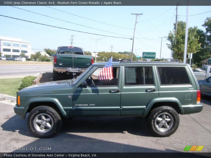 Medium Fern Green Metallic / Agate Black 2000 Jeep Cherokee Classic 4x4