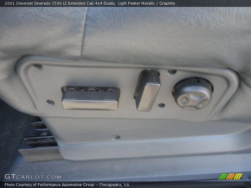 Light Pewter Metallic / Graphite 2001 Chevrolet Silverado 3500 LS Extended Cab 4x4 Dually