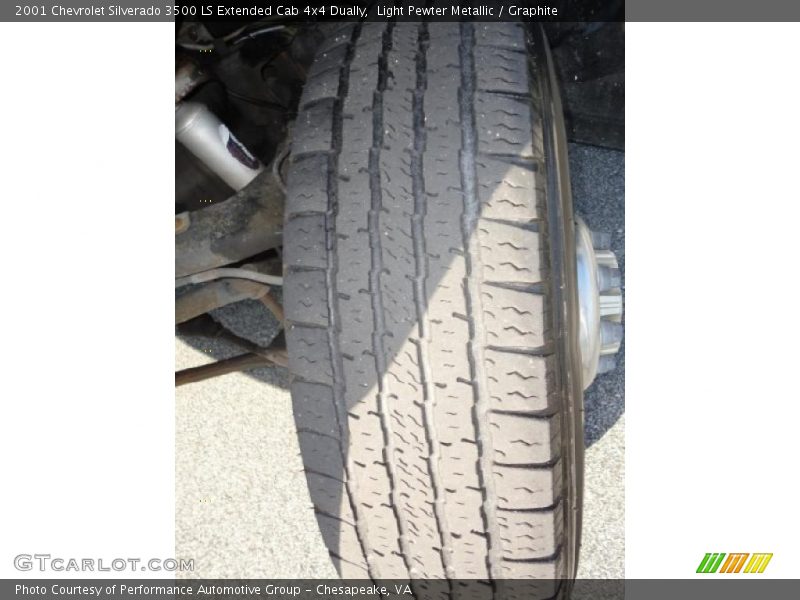 Light Pewter Metallic / Graphite 2001 Chevrolet Silverado 3500 LS Extended Cab 4x4 Dually