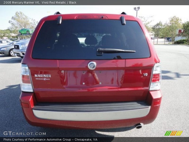 Vivid Red Metallic / Black 2008 Mercury Mariner V6