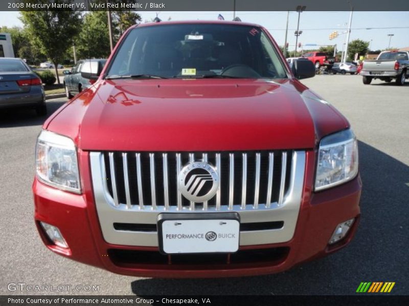 Vivid Red Metallic / Black 2008 Mercury Mariner V6