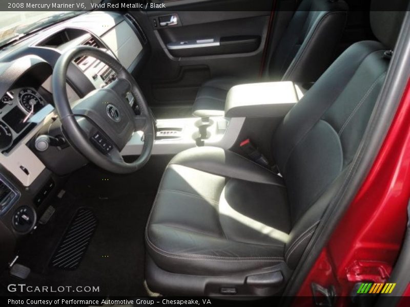 Vivid Red Metallic / Black 2008 Mercury Mariner V6