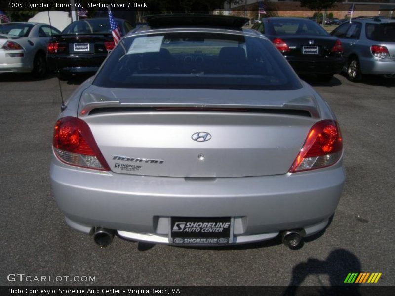 Sterling Silver / Black 2005 Hyundai Tiburon GS