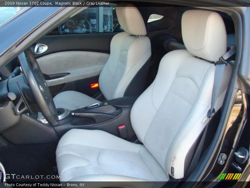 Magnetic Black / Gray Leather 2009 Nissan 370Z Coupe