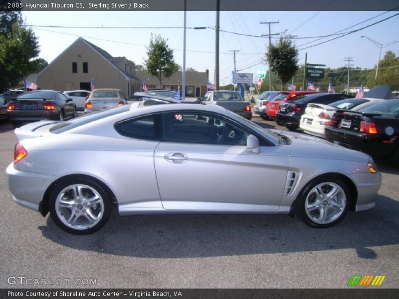 Sterling Silver / Black 2005 Hyundai Tiburon GS