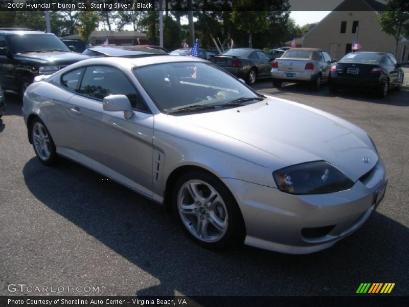 Sterling Silver / Black 2005 Hyundai Tiburon GS
