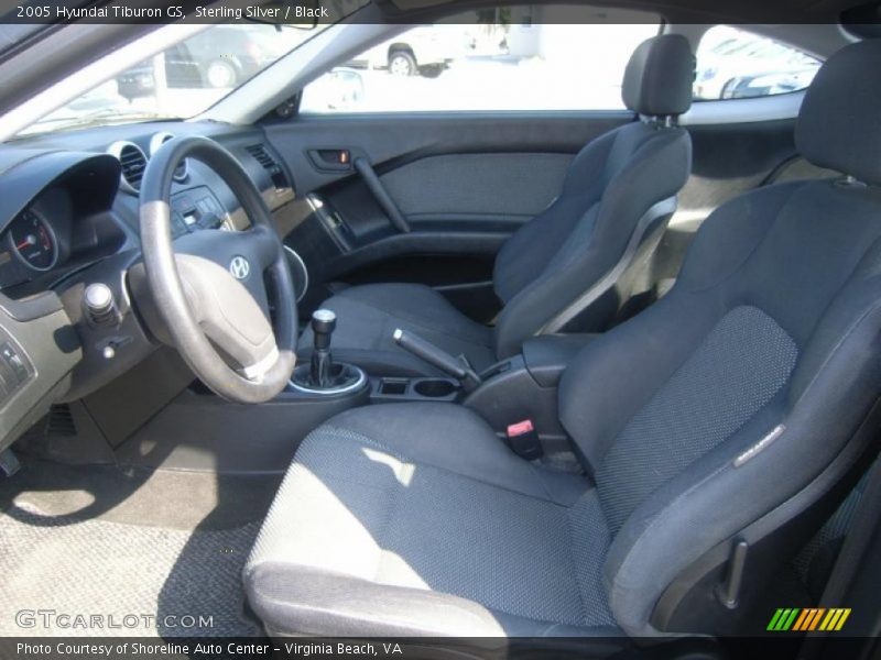 Sterling Silver / Black 2005 Hyundai Tiburon GS