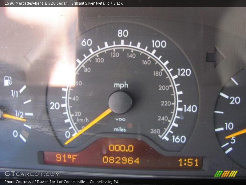 Brilliant Silver Metallic / Black 1996 Mercedes-Benz E 320 Sedan