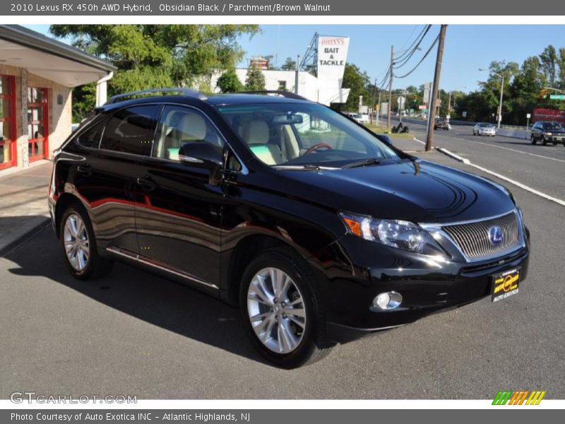 Obsidian Black / Parchment/Brown Walnut 2010 Lexus RX 450h AWD Hybrid