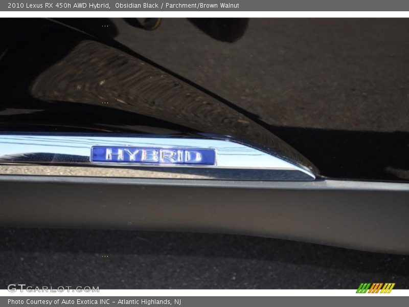 Obsidian Black / Parchment/Brown Walnut 2010 Lexus RX 450h AWD Hybrid