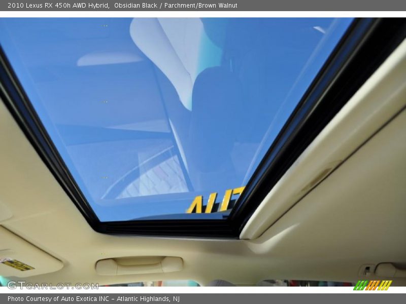 Obsidian Black / Parchment/Brown Walnut 2010 Lexus RX 450h AWD Hybrid