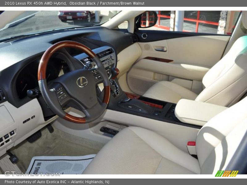 Obsidian Black / Parchment/Brown Walnut 2010 Lexus RX 450h AWD Hybrid