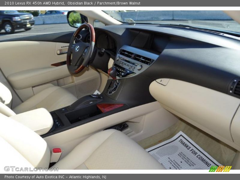 Obsidian Black / Parchment/Brown Walnut 2010 Lexus RX 450h AWD Hybrid