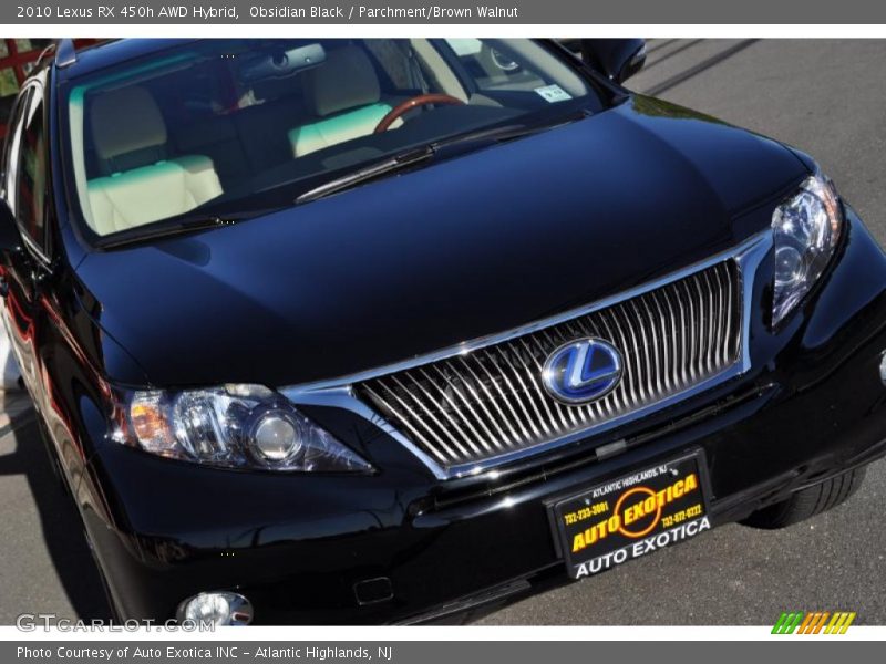 Obsidian Black / Parchment/Brown Walnut 2010 Lexus RX 450h AWD Hybrid