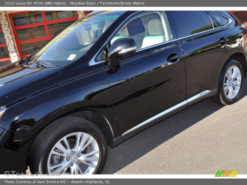 Obsidian Black / Parchment/Brown Walnut 2010 Lexus RX 450h AWD Hybrid