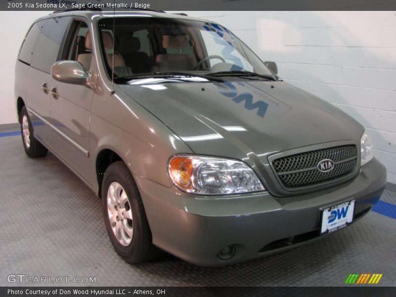 Sage Green Metallic / Beige 2005 Kia Sedona LX