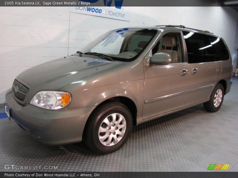Sage Green Metallic / Beige 2005 Kia Sedona LX