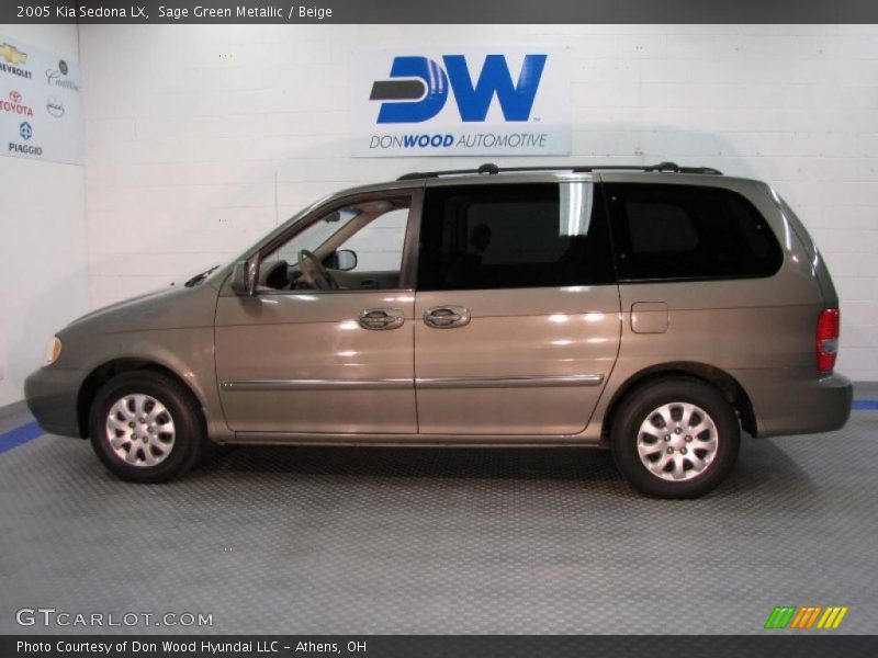 Sage Green Metallic / Beige 2005 Kia Sedona LX