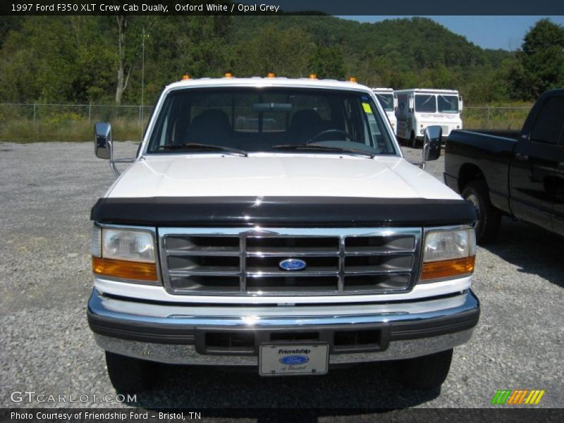 Oxford White / Opal Grey 1997 Ford F350 XLT Crew Cab Dually