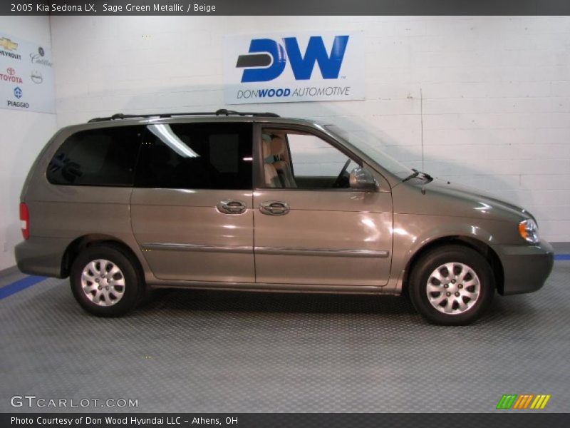 Sage Green Metallic / Beige 2005 Kia Sedona LX