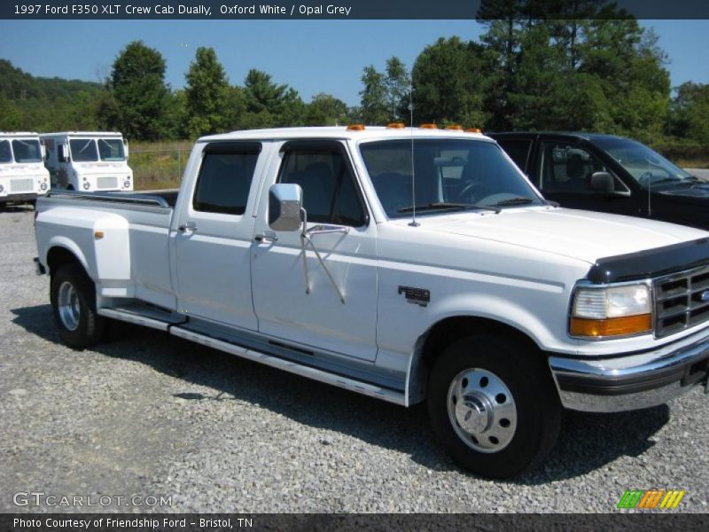 Oxford White / Opal Grey 1997 Ford F350 XLT Crew Cab Dually