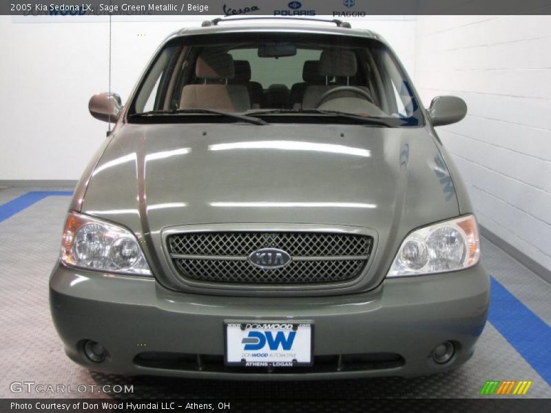 Sage Green Metallic / Beige 2005 Kia Sedona LX