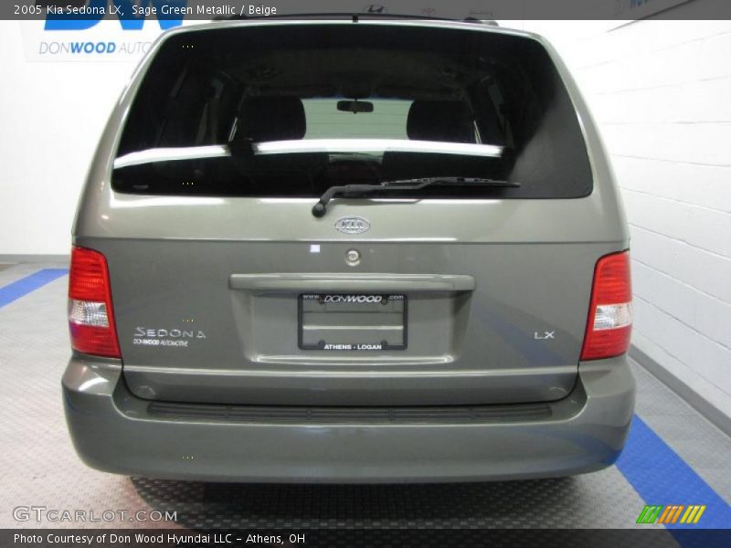 Sage Green Metallic / Beige 2005 Kia Sedona LX