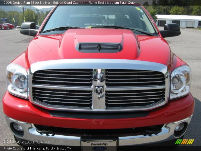 Flame Red / Medium Slate Gray 2008 Dodge Ram 3500 Big Horn Edition Quad Cab 4x4