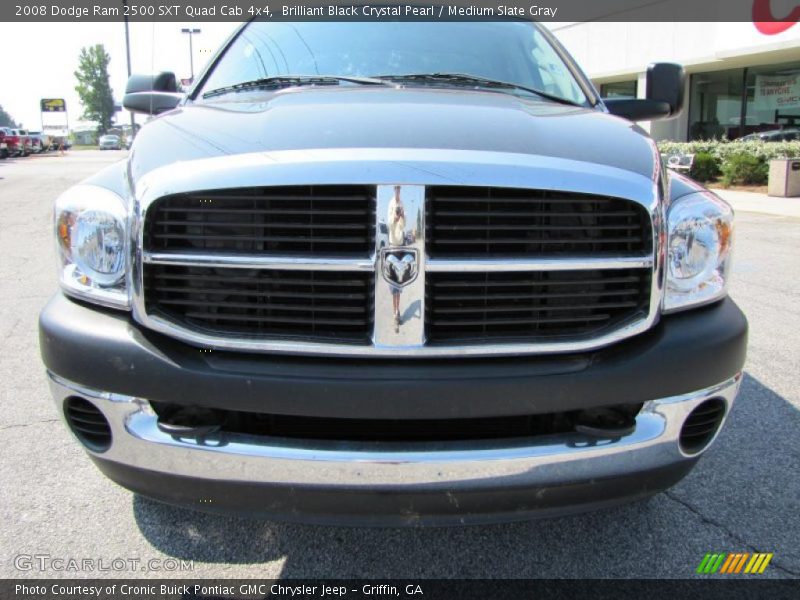 Brilliant Black Crystal Pearl / Medium Slate Gray 2008 Dodge Ram 2500 SXT Quad Cab 4x4