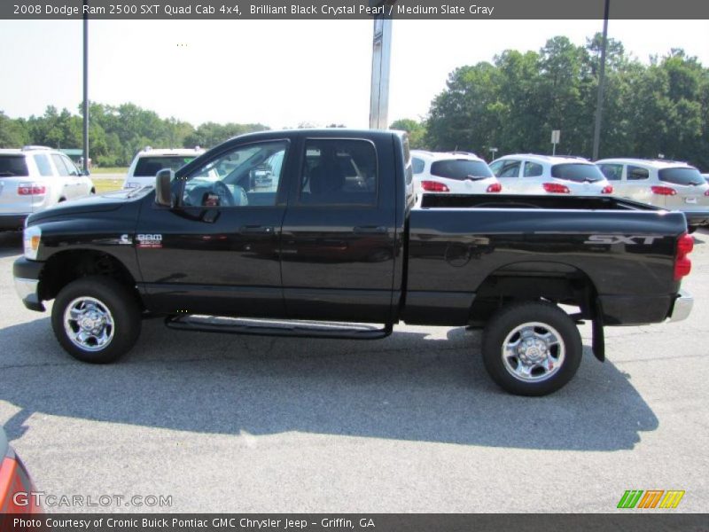 Brilliant Black Crystal Pearl / Medium Slate Gray 2008 Dodge Ram 2500 SXT Quad Cab 4x4