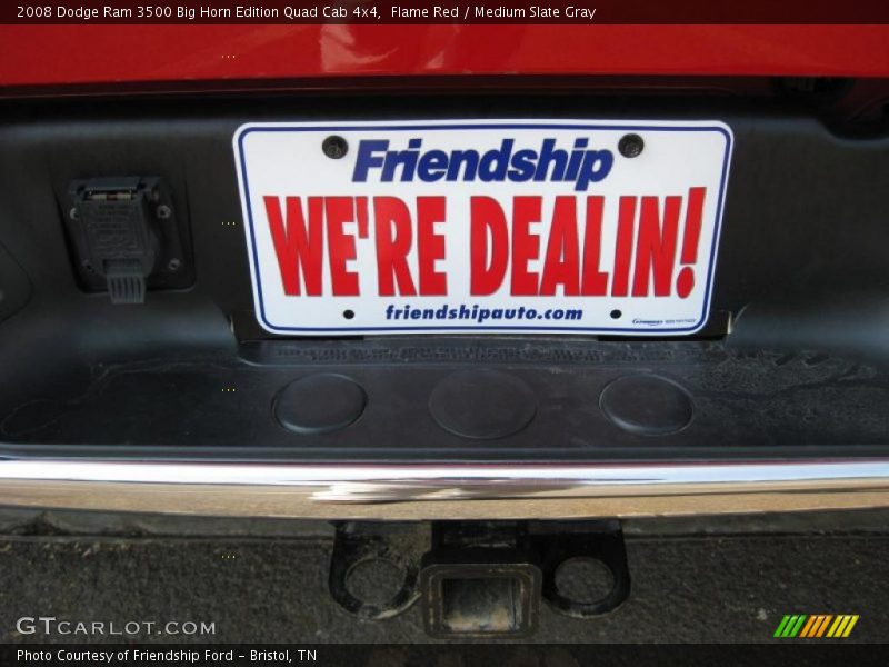 Flame Red / Medium Slate Gray 2008 Dodge Ram 3500 Big Horn Edition Quad Cab 4x4