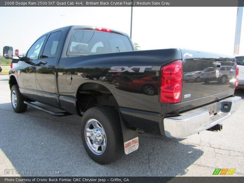 Brilliant Black Crystal Pearl / Medium Slate Gray 2008 Dodge Ram 2500 SXT Quad Cab 4x4
