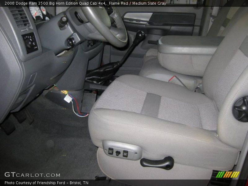 Flame Red / Medium Slate Gray 2008 Dodge Ram 3500 Big Horn Edition Quad Cab 4x4