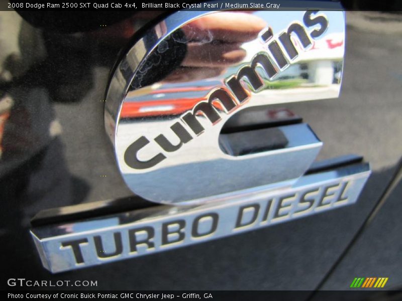 Brilliant Black Crystal Pearl / Medium Slate Gray 2008 Dodge Ram 2500 SXT Quad Cab 4x4