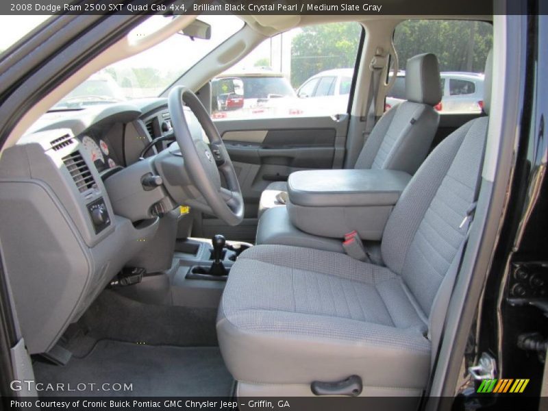 Brilliant Black Crystal Pearl / Medium Slate Gray 2008 Dodge Ram 2500 SXT Quad Cab 4x4