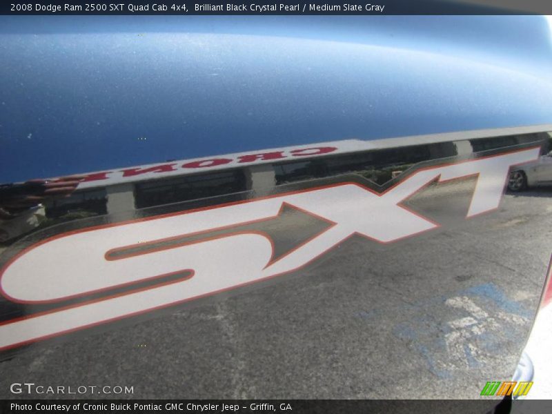 Brilliant Black Crystal Pearl / Medium Slate Gray 2008 Dodge Ram 2500 SXT Quad Cab 4x4
