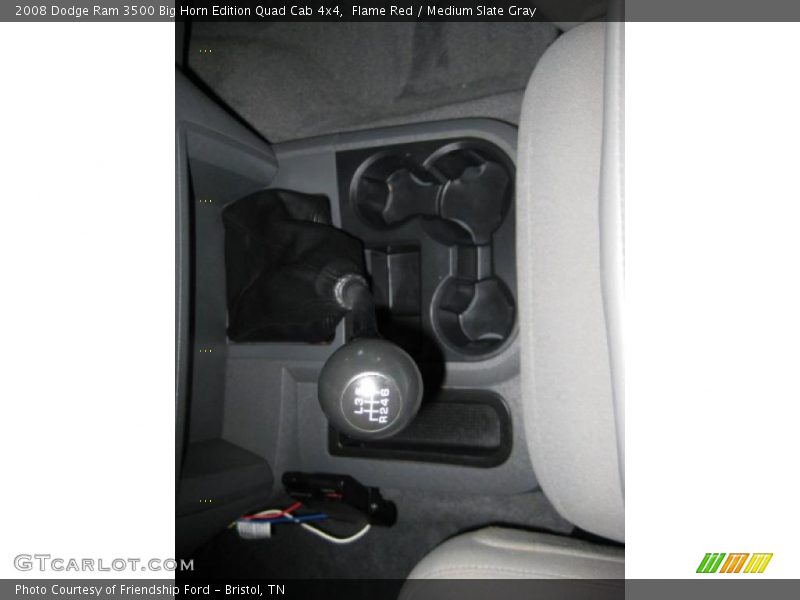 Flame Red / Medium Slate Gray 2008 Dodge Ram 3500 Big Horn Edition Quad Cab 4x4