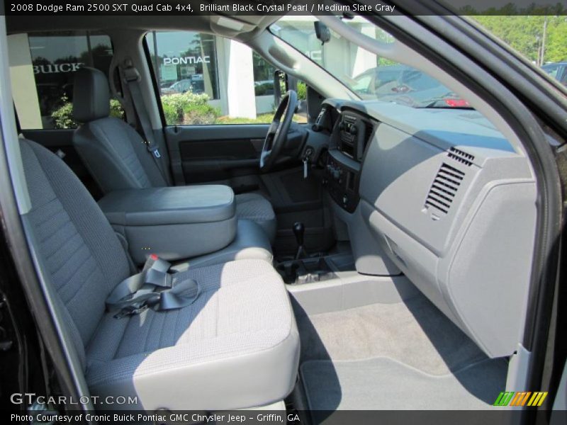 Brilliant Black Crystal Pearl / Medium Slate Gray 2008 Dodge Ram 2500 SXT Quad Cab 4x4