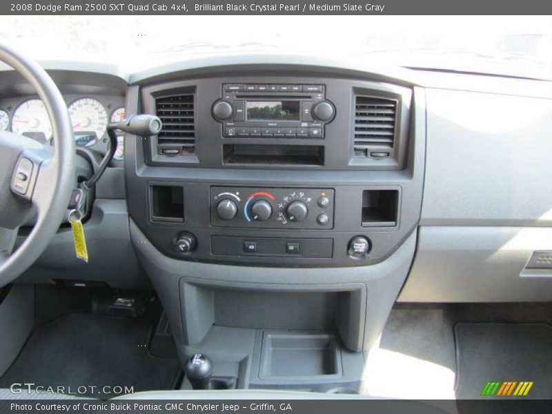 Brilliant Black Crystal Pearl / Medium Slate Gray 2008 Dodge Ram 2500 SXT Quad Cab 4x4