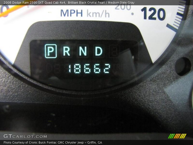 Brilliant Black Crystal Pearl / Medium Slate Gray 2008 Dodge Ram 2500 SXT Quad Cab 4x4